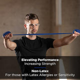 THERABAND Resistance Bands Set, Professional Elastic Band For Upper & Lower Body Exercise, Strength Training without Weights, Physical Therapy, & Pilates, Blue & Black & Silver, Advanced