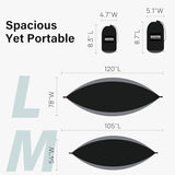 Kootek Camping Hammock 400 lbs Capacity, Portable Hammocks with Tree Straps & Attached Carry Bag, Camping Essentials Gear, Perfect for Outside Indoor Hiking Beach Backpack Travel