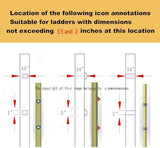 Ladder Stabilizer,Heavy Duty Aluminum Extended Ladder Accessory for Roof Gutter Cleaning Tools,Ladder Stand-Off Wing Span/Wall Ladder Hooks with Non-Slip Rubber Bottom pad.(Patent)