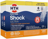HTH 52040B Swimming Pool Care Shock Ultra, Swimming Pool Chemical, Cal Hypo Formula, 1lb (6 Pack)