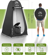 Camping Toilet with Pop-Up Privacy Tent and Liquid Waste Gel, Portable Toilet for Camping with Large Tent, Ergonomic Potty Provides Enhanced Comfort, Suitable for All Ages