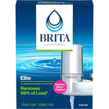 Brita Faucet Mount Water Filter for Sink, Removes 99% of Lead, Elite Filtration System, Includes 1 Replacement Filter, Chrome