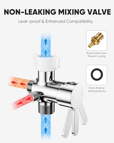 Arofa Hot and Cold Handheld Bidet Sprayer for Toilet, Warm Water Bidet with Adjustable Pressure, Non-Electric Temperature Control for Feminine Wash