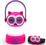 Kids Camping Lantern with Headlamp LED Light | Outdoor Adventure Flashlight for Children | Safe & Durable Camping Gear | AA Battery Powered | Kids' Night Camping Essential | Pink Owl