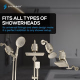 SparkPod 23 Stage Shower Head Filter for Dry Hair and Skin - High Output Universal Shower Filters to Remove Toxic Chemicals, Chlorine & Heavy Metals (Elegant Brushed Nickel)