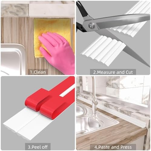 Wall Corner Protector & Edge Guard, Peel and Stick Wall Trim Moulding Inside & Outside Corner Molding Trim Caulk Strip, Self Adhesive Trim for Wall Edge,Ceiling, Countertop, 1.6” W x20’ L，White