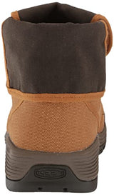 KEEN Utility Men’s Roswell Mid Soft Toe Canvas Work Boots, Almond/Black Olive, 7 D (Medium) US