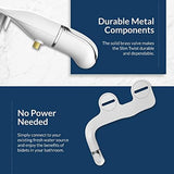Bio Bidet SlimTwist Simple Toilet White with Dual Nozzle, Fresh Water Spray, Non Bidet Attachment, 1 Pack