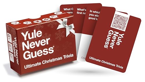 Yule Never Guess Christmas Trivia Game - Christmas Games for Family Party - Christmas Games - Christmas Family Games
