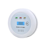 2 in1 Smoke Detector Carbon Monoxide Detector Combo,with LCD Digital Display and Sound Warning Test Button，Battery Powered，Easy Installation, for Home, Bedroom, Kitchen (1PACK)