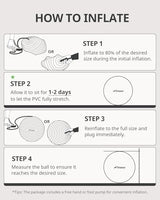 Trideer Extra Thick Yoga Ball Exercise Ball, 5 Sizes Gym Ball, Heavy Duty Ball Chair for Balance, Stability, Pregnancy, Quick Pump Included