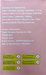 Jeefu Karaoke Machine for Kids, Toys for 3-12 Years Old Girls Gifts, Kids Karaoke Microphone Machine Toy, Best Fun Christmas Birthday Gifts for 5 6 7 8 9 10 11 Years Teens Girl Boys Beige 2 Mic