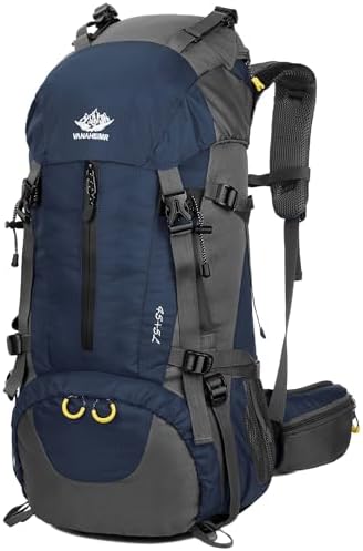 WoneNice 50L(45+5) Waterproof Hiking Backpack - Outdoor Sport Daypack with Rain Cover