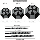 G4Free 47/54/62/68 Inch Automatic Open Golf Umbrella Oversize Extra Large Double Canopy Vented Windproof Waterproof Stick Umbrellas