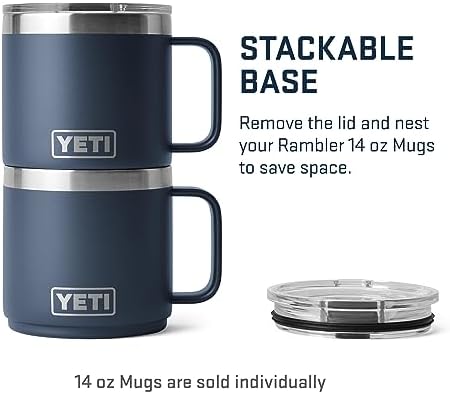 YETI Rambler 14 oz Stackable Mug, Vacuum Insulated, Stainless Steel with MagSlider Lid