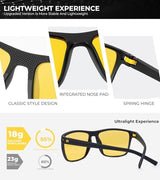 KALIYADI Polarized Sunglasses for Men, Lightweight Sun Glasses with UV Protection for Driving Fishing Golf