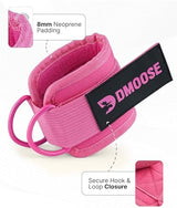 DMoose Fitness Ankle Straps for Cable Machines - One Size Fit with Premium Padding, Glute Kickback Ankle Strap for Women & Men, Cable Attachments for Gym, Booty Workouts, Leg Extension & Hip Abductors