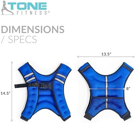 Tone Fitness Weighted Vest | 8lb or 12lb | Multiple Options