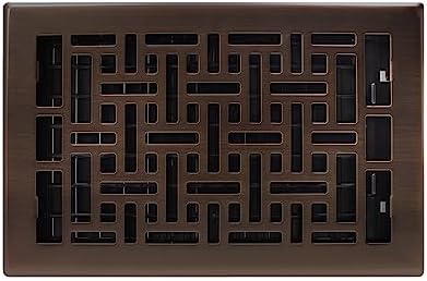 Decor Grates AJH610-RB Oriental Floor Register, 6 x 10 Inches, Rubbed Bronze Finish