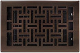 Decor Grates AJH610-RB Oriental Floor Register, 6 x 10 Inches, Rubbed Bronze Finish