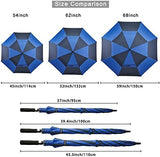 G4Free 47/54/62/68 Inch Automatic Open Golf Umbrella Oversize Extra Large Double Canopy Vented Windproof Waterproof Stick Umbrellas