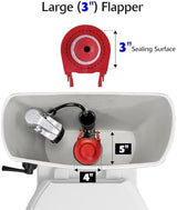 Korky 3062, 2 Pack Large 3-Inch Premium Toilet Flapper Long Lasting Rubber-Easy to Install-Made in USA, Red