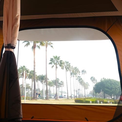 KTT Extra Large Tent 10-12-14 Person(B),Family Cabin Tents,2 Rooms,3 Doors and 3 Windows with Mesh,Straight Wall,Waterproof,Double Layer,Big Tent for Outdoor,Picnic,Camping,Family Gathering