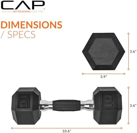 CAP Barbell Coated Dumbbell Weight | Multiple Options Pairs & Sets