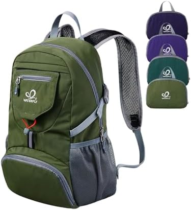 WATERFLY Small Lightweight Packable Backpack: 20l Ultra Light Foldable Travel Hiking Camping Daypack Day Pack for Man Woman