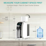SimPure Y7T-BW-C Countertop Reverse Osmosis Water Filter, NSF/ANSI 58 Certified, 5 Stage RO Water Filtration System with Taste-Enhancing Glass Water Pitcher, Water Purifier for Home, No Installation