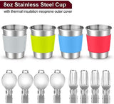 Odoland 22pcs Camping Cookware Mess Kit, Large Size Hanging Pot Pan Kettle with Base Cook Set for 4, Cups Dishes Forks Spoons Kit for Outdoor Camping Hiking Picnic