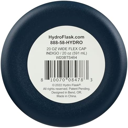 Hydro Flask Wide Mouth vacuum insulated stainless steel water bottle with leakproof closeable lid for cold water drinks, sports, travel, car and school