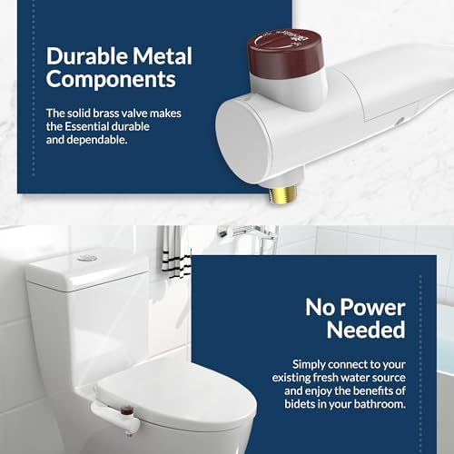 Bio Bidet Essential Toilet Bidet Attachment, 1 Pack, White