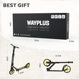 Kick Scooter for Ages 6+,Kid, Teens & Adults. Max Load 240 LBS. Foldable, Lightweight, 8IN Big Wheels for Kids, Teen and Adults, 4 Adjustable Levels. Bearing ABEC9