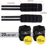 Ankle Weights for Women, Men and Kids - 1/2/3/4/6/8/10/12/15/20 LBS 1 Pair Strength Training Wrist/Leg/Arm Weight with Adjustable Strap for Jogging, Gymnastics, Aerobics, Physical Therapy