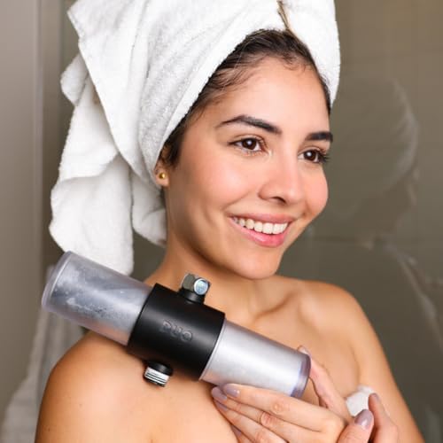 Weddell Duo Shower Filter - NSF Certified Shower Filter, High Pressure Activated Carbon Filter, Removes Chlorine, PFAS & Particulates, Clinically Tested For Healthier Skin & Hair (Black)