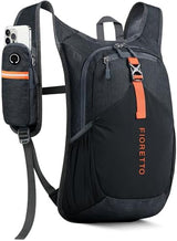 FIORETTO 15L Hiking Backpack for Women Men Mini Packable Backpack Lightweight Small Daypack for Camping Travel Outdoor, Black