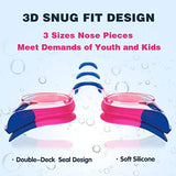 Keary Kids Swim Goggles for Toddler Kids Youth(3-12),Anti-Fog Waterproof Anti-UV Clear Vision Water Pool Goggles