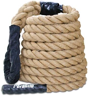 Perantlb Outdoor Climbing Rope for Fitness and Strength Training, Workout Gym Climbing Rope, 1.5'' in Diameter, Length Available: 8,10, 15, 20, 25, 30,40, 50 Feet…
