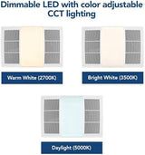 Broan-NuTone BHFLED80 PowerHeat Bathroom Exhaust Fan, Heater, and LED Light Combination, 80 CFM