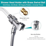 Handheld Shower Head with On Off Switch 8-Mode High Pressure Showerhead with 79 Inches Extra-long Stainless Steel Hose and Bracket PLUS Extra Low-Reach Adhesive Wall Mount for Kids,Silver…