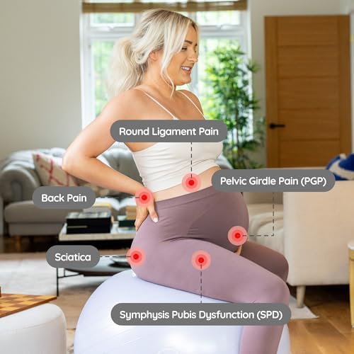 BABYGO® Birthing Ball for Pregnancy & Labor + Our Award Winning Book - Exercise, Birth & Recovery Plan, 5X Stronger Than a Yoga Ball with Eco Friendly Material