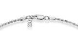 Miabella Solid 925 Sterling Silver Italian 2mm, 3mm Diamond-Cut Braided Rope Chain Bracelet for Women Men, Made in Italy (2mm - Length 6.5 Inches)