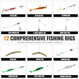 PLUSINNO 264/397pcs Fishing Accessories Kit, Organized Fishing Tackle Box with Tackle Included, Fishing Hooks, Fishing Weights Sinkers, Swivels, Beads, Fishing Gear Set Equipment for Bass Trout