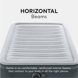 Intex 67765ED Dura-Beam Deluxe Comfort-Plush Mid-Rise Air Mattress : Fiber-Tech – Twin Size – Built-in Electric Pump – 13in Bed Height – 300lb Weight Capacity