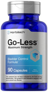 Go Less Bladder Control Pills | 90 Capsules | Maximum Strength for Women and Men | Non-GMO & Gluten Free Formula | by Horbaach