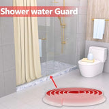New Collapsible Shower Threshold Water Dam, Self Adhesive Silicone Waterproof Barrier Bathroom and Kitchen Water Strip Dam Shower Guard for Dry And Wet Separation Caulk Seal Strip Edge Trim(TM)