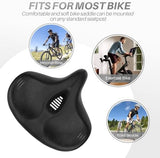 Oversized Bike Seat for Peloton Bike & Bike+, Comfort Seat Cushion Compatible with Peloton, Road or Exercise Bikes, Bicycle Wide Saddle Replacement for Men & Women, Accessories for Peloton