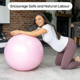 BABYGO® Birthing Ball for Pregnancy & Labor + Our Award Winning Book - Exercise, Birth & Recovery Plan, 5X Stronger Than a Yoga Ball with Eco Friendly Material