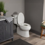 Mayfair NextStep2 Toilet Seat with Built-In Potty Training Seat, Slow-Close, Removable that will Never Loosen, Elongated, White